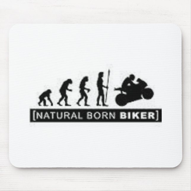 Mousepad Motociclista nascido natural (Frente)