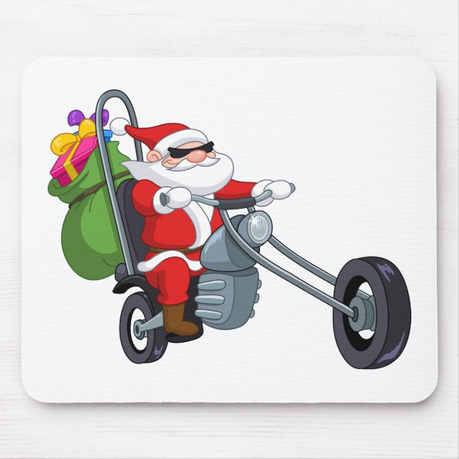 Mousepad motociclista santa claus (Frente)