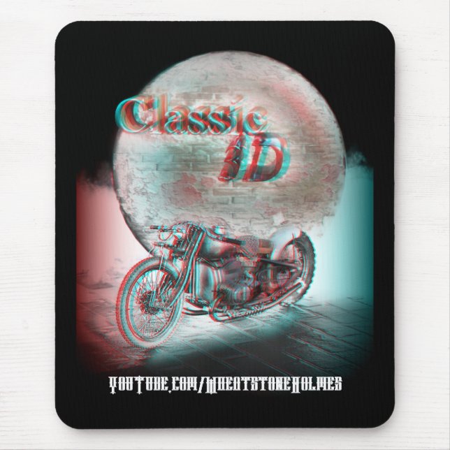 Mousepad Motociclo 3D clássico (Frente)