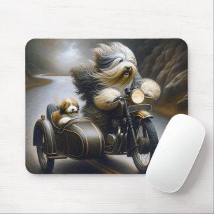 Mousepad Motociclo Collie Com O Sidecar