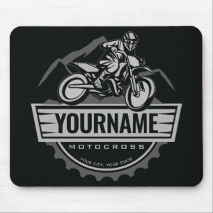 Mousepad Motocross Rider Rider Ringue Personalizada da Corr