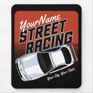 Mousepad Motoesporte de corrida na rua personalizado