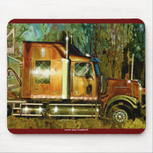 Mousepad Motopad de Caminhão de Transporte de Carga Laranja