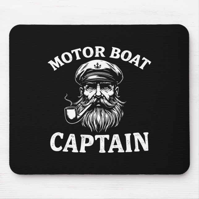 Mousepad Motor Boat Capitão Tee Funny Barco Outfit (Frente)
