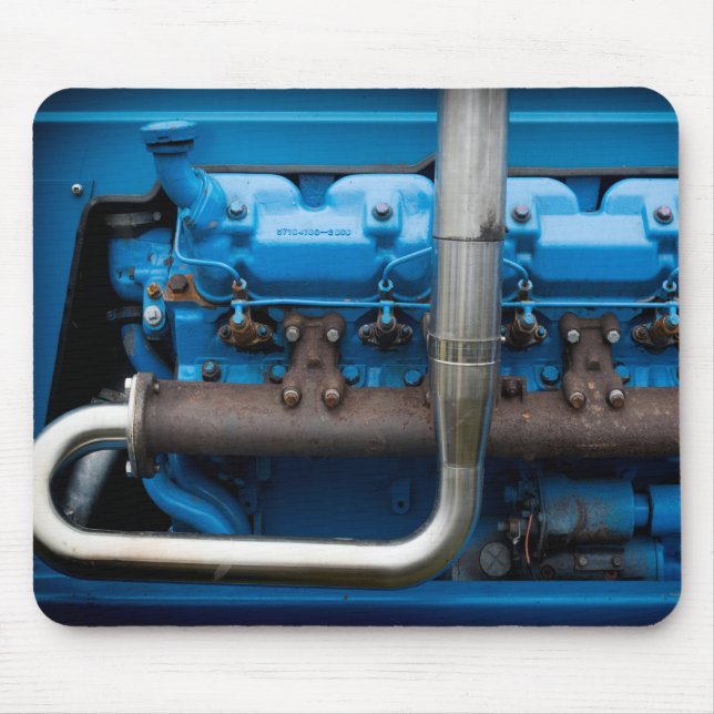 Mousepad Motor de trator azul (Frente)