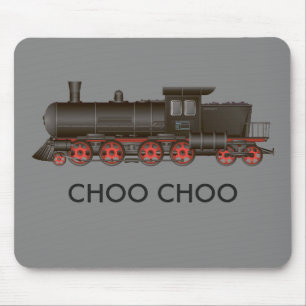 Mousepad Motor de Trem Choo Choo ou Texto Personalizado