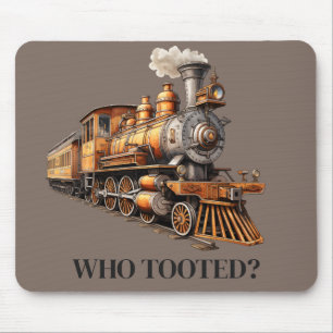 Mousepad Motor de Trem Quem Buzinou? ou Personalizar Texto