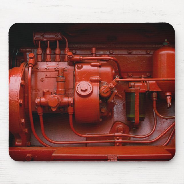 Mousepad Motor do trator vermelho (Frente)