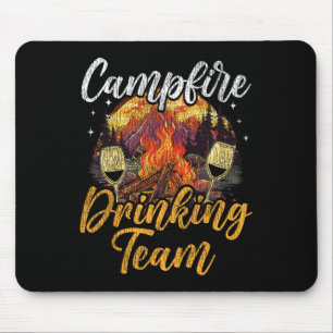 Mousepad Motorhome Acampamento Retro Bêbado Álcool Cerveja