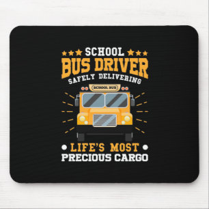Mousepad Motorista de barramento escolar fornecendo seguran