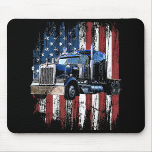Mousepad Motorista De Caminhão De Sinalizador Americano Gi