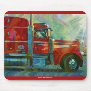 Mousepad Motoristas de caminhão de transporte de carga verm