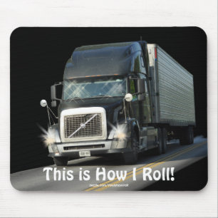 MOUSEPAD MOTORISTAS DE CAMINHO DE MERCADORIAS PRETOS