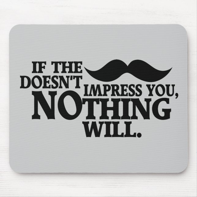 Mousepad Motospad personalizado de bigode impressionante (Frente)