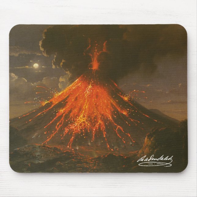 Mousepad "Mount Merapi op Java"Raden Saleh® Muismat (Frente)