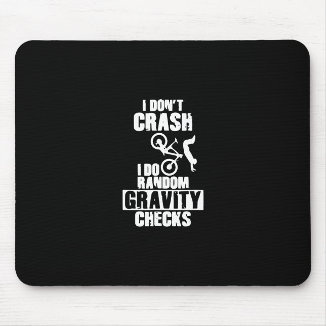 Mousepad mountain bike engraçado mtb crash (Frente)