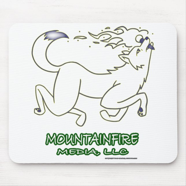 Mousepad MountainFire Media saltando Design de Coyote nº 2  (Frente)