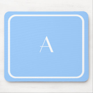 Mousepad Mouse Azul Céu Claro Barato com Monograma Branco