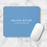 Mousepad Mouse azul-claro minimalista<br><div class="desc">Mínimo e moderno mouse pad.</div>