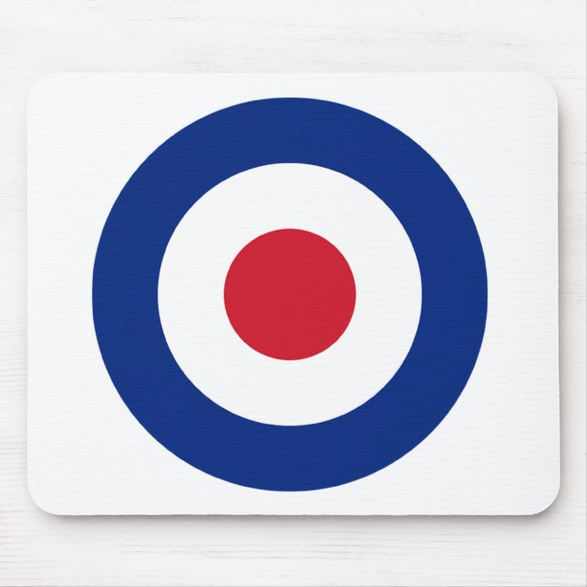 Mousepad Mouse azul-MOD, vermelho-branco | Presentes MOD (Frente)