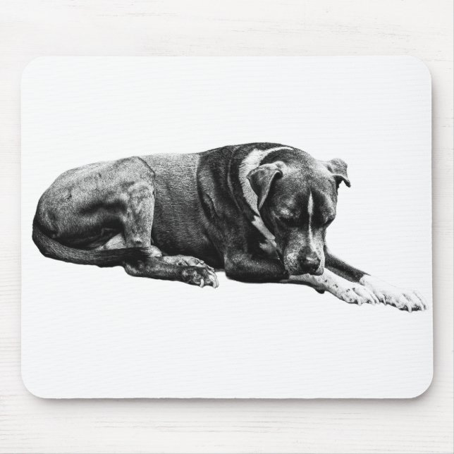 Mousepad Mouse Cachorro Descanso Sombreado (Frente)