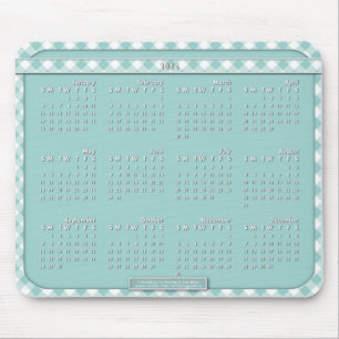 Mousepad Mouse Calendário 2014 - Azul Chex