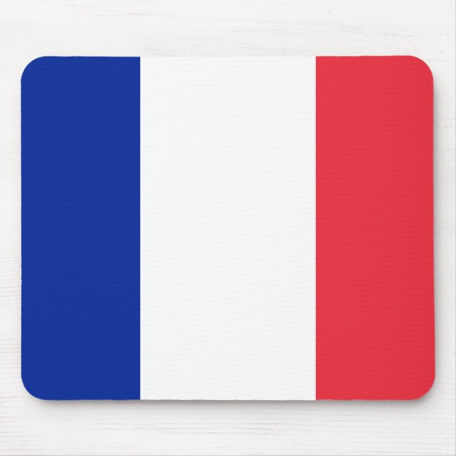 Mousepad Mouse com bandeira da França (Frente)