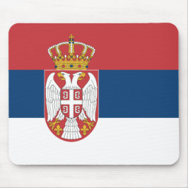 Mousepad Mouse com bandeira da Sérvia
