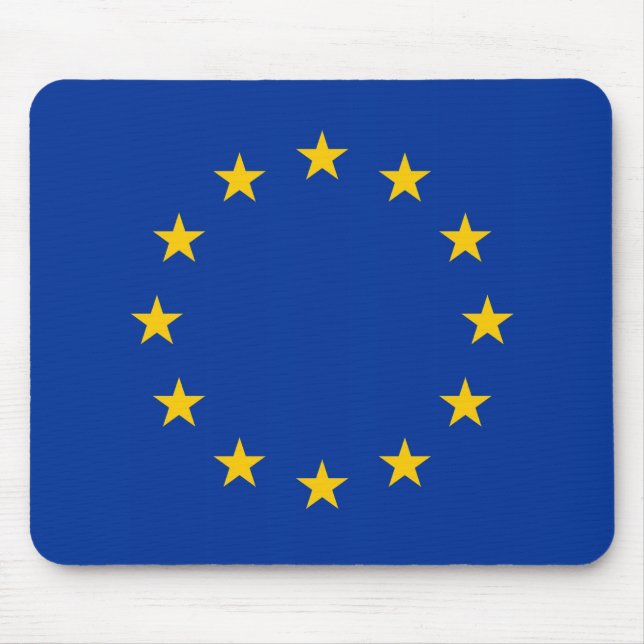 Mousepad Mouse com bandeira da União Europeia (Frente)