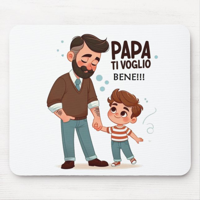 Mousepad Mouse com dedicação para o pai. (Frente)
