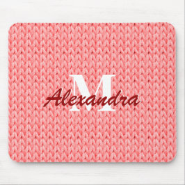 Mousepad Mouse com Textura Coral com Suporte Monograma