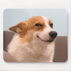 Mousepad Mouse Corgi Meme Pad Sorridente
