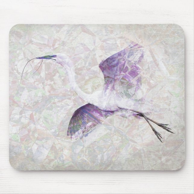 Mousepad Mouse de Arte Digital Egret do excelente (Frente)
