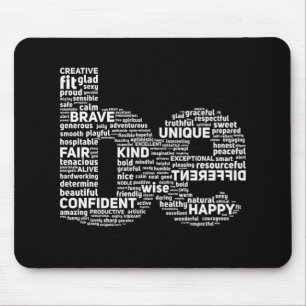 Mousepad Mouse de Arte do Word Inspirador
