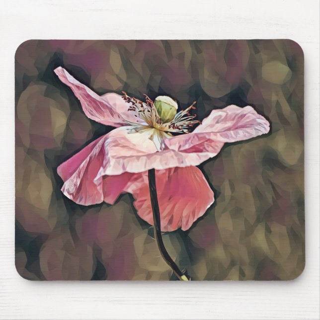 Mousepad Mouse de Arte Flor Rosa Rosa Patife (Frente)