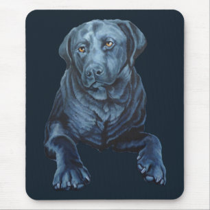 Mousepad Mouse de Arte Preta do Laboratório Labrador - Doge