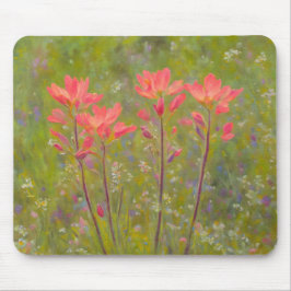 Mousepad Mouse de Arte Rosa-Rosa-Pinheiro-Pincel-Indiano