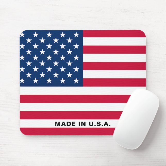 Mousepad Mouse De Bandeira Americano Feito Nos EUA - Patrió (Com mouse)