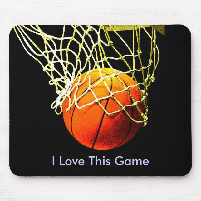 Mousepad Mouse De Basquete - Adoro Este Jogo (Frente)