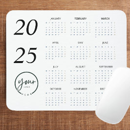 Mousepad Mouse de calendário personalizado 2025 com o seu l