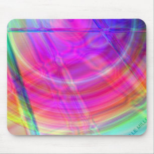 Mousepad Mouse de círculo psicodélico