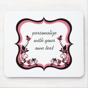 Mousepad Mouse De Frame Floral Sassy, Rosa