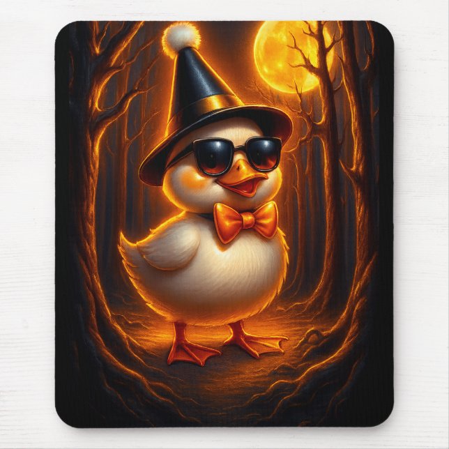 Mousepad Mouse de Halloween, Pé de Pato Testemunha - Cartog (Frente)