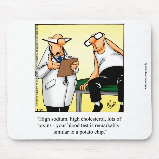 Mousepad Mouse de Humor Médico Hilário (Frente)