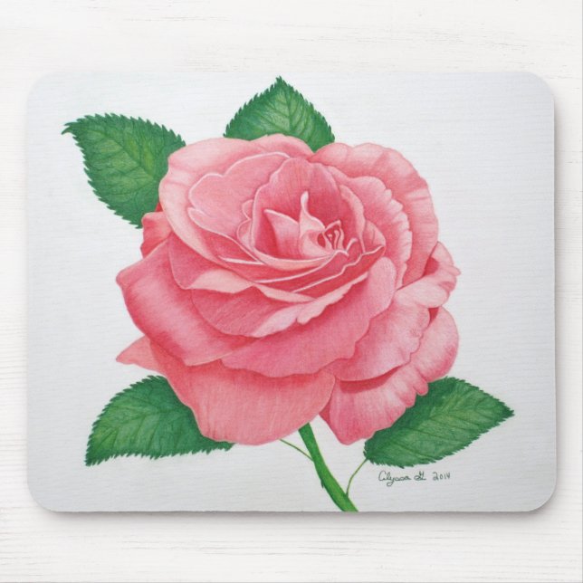 Mousepad Mouse de Paixão Rosa (Frente)
