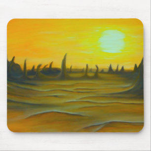 Mousepad Mouse de pintura do deserto Sun