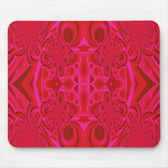 Mousepad Mouse de Textura Vibrante Vermelha (Frente)