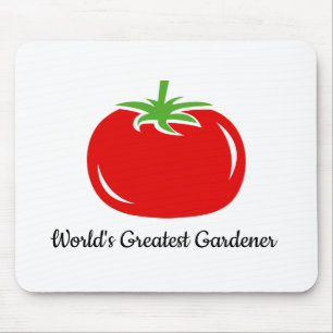 Mousepad Mouse de tomate vermelho-claro com texto personali