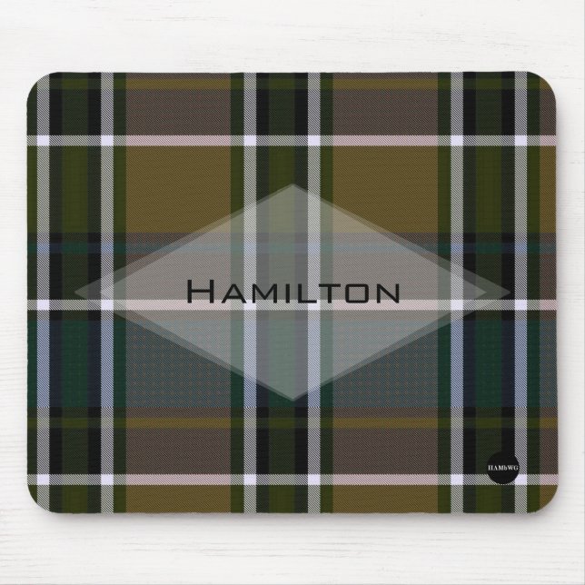 Mousepad Mouse de xadrez com seu nome HAMbyWG (Frente)