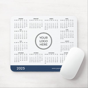 Mousepad Mouse do Calendário de Negócios Azul 2025